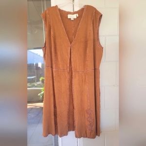 COPY - La bellum Hillary Scott rusty brown faux suede vest